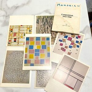 Set of 10 Vintage Mondrian Postcards